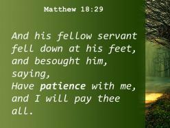 Matthew 18 29 i will pay you back powerpoint church sermon