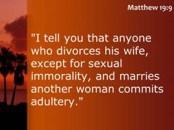 Matthew 19 9 marries another woman commits adultery powerpoint church sermon