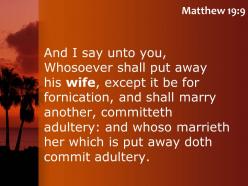 Matthew 19 9 marries another woman commits adultery powerpoint church sermon