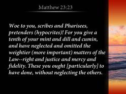 Matthew 23 23 the law and pharisees powerpoint church sermon