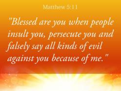 Matthew 5 11 all kinds of evil against powerpoint church sermon