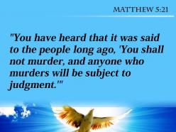 Matthew 5 21 the people long ago powerpoint church sermon