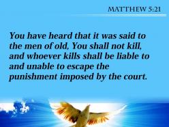 Matthew 5 21 the people long ago powerpoint church sermon