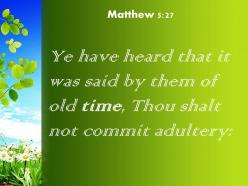 Matthew 5 27 you shall not commit adultery powerpoint church sermon