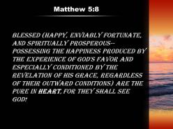 Matthew 5 8 blessed are the pure in heart powerpoint church sermon