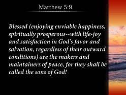 Matthew 5 9 they will be called children powerpoint church sermon