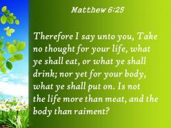 Matthew 6 25 the body more important powerpoint church sermon