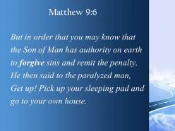 Matthew 9 6 get up take your mat powerpoint church sermon