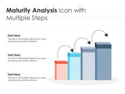 Maturity analysis icon with multiple steps