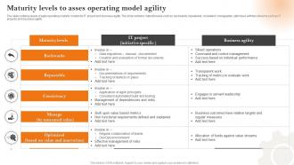 Maturity Levels To Asses Operating Model Agility