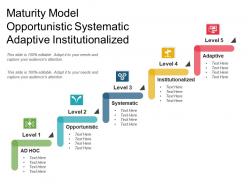 Maturity model opportunistic systematic adaptive institutionalized