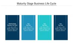 Maturity stage business life cycle ppt powerpoint presentation pictures model cpb