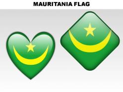 Mauritania country powerpoint flags