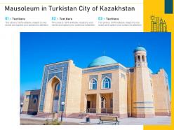 Mausoleum in turkistan city of kazakhstan