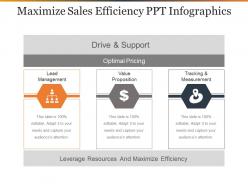 Maximize sales efficiency ppt infographics