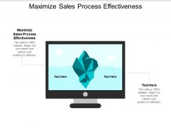 Maximize sales process effectiveness ppt powerpoint presentation gallery graphics template cpb