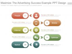 Maximize the advertising success example ppt design