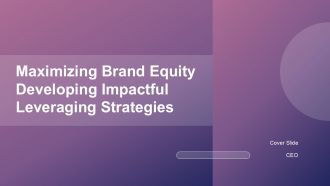 Maximizing Brand Equity Developing Impactful Leveraging Strategies PPT Designs ACP