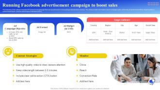 Maximizing Brand Reach Running Facebook Advertisement Campaign To Boost Sales Strategy SS