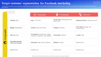 Maximizing Brand Reach Target Customer Segmentation For Facebook Marketing Strategy SS