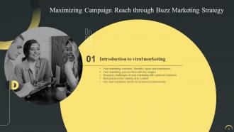 Maximizing Campaign Reach Through Buzz Marketing Strategy Powerpoint Presentation Slides Template Multipurpose