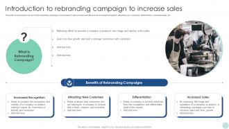 Maximizing ROI Through Introduction To Rebranding Campaign To Increase Sales Strategy SS V