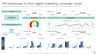 Maximizing ROI Through Kpis Dashboard To Track Digital Marketing Campaign Results Strategy SS V