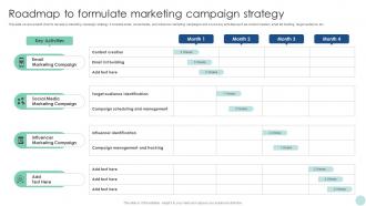 Maximizing ROI Through Roadmap To Formulate Marketing Campaign Strategy Strategy SS V