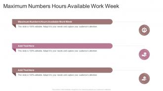 Maximum Numbers Hours Available Work Week In Powerpoint And Google Slides Cpb