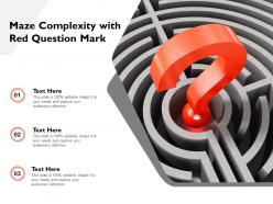 Maze complexity with red question mark