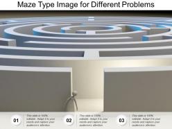 Maze type image for different problems