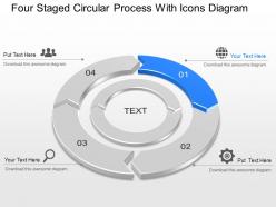 Mb four staged circular process with icons diagram powerpoint template slide