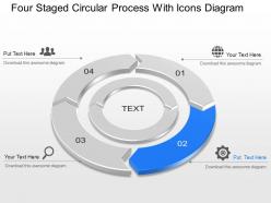 Mb four staged circular process with icons diagram powerpoint template slide
