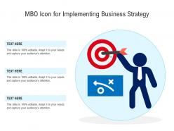 Mbo icon for implementing business strategy
