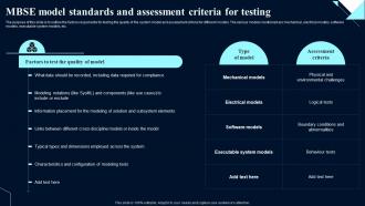 MBSE Model Assessment Criteria For Testing System Design Optimization Systems Engineering MBSE