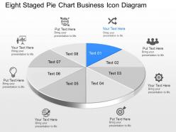 Mc eight staged pie chart business icon diagram powerpoint template slide