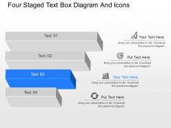 Mc four staged text box diagram and icons powerpoint template