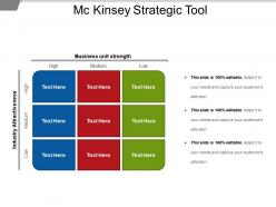 Mc Kinsey Strategic Tool Example Ppt Presentation