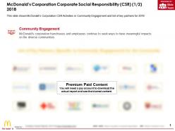 Mcdonalds corporation corporate social responsibility csr 1 2 2018