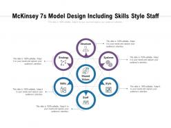 Mckinsey 7s model design including skills style staff