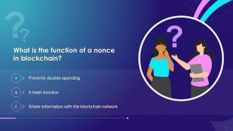 MCQ On Nonce In Blockchain Training Ppt