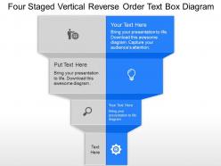 Md four staged vertical reverse order text box diagram powerpoint template