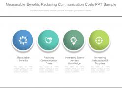 Measurable benefits reducing communication costs ppt sample