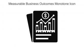 Measurable Business Outcomes Monotone Icon In Powerpoint Pptx Png And Editable Eps Format