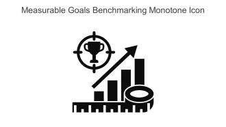 Measurable Goals Benchmarking Monotone Icon In Powerpoint Pptx Png And Editable Eps Format
