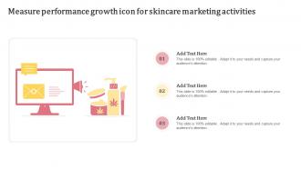 Measure Performance Growth Icon For Skincare Marketing Activities