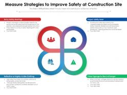 Measure strategies to improve safety at construction site