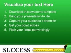 Measure success business powerpoint templates and powerpoint backgrounds 0611
