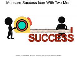 Measure Success Icon With Two Men