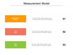 Measurement model ppt powerpoint presentation icon templates cpb